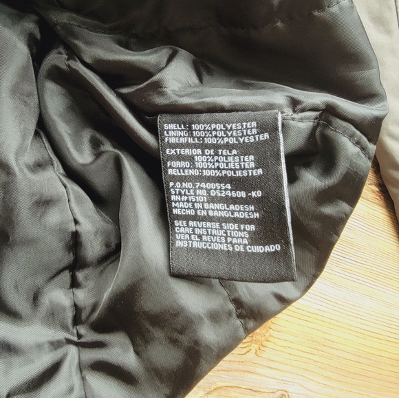 Womens Zip Front Hooded Winter Coat Jacket Gray Large INTL d.e.t.a.i.l.s - Picture 4 of 11